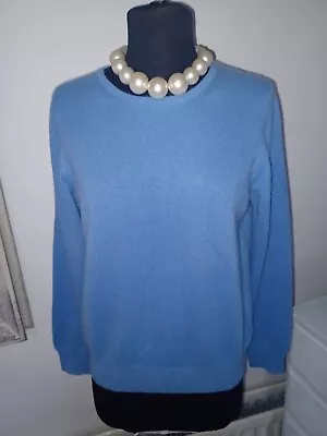 Beautiful M & S AUTOGRAPH 100%  Cashmere Round Neck Jumper `Bright` Blue  UK 12 • £4.29