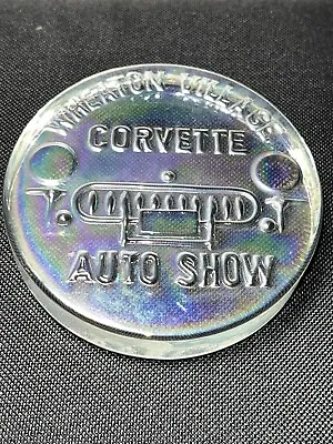 Vintage Wheaton Village Corvette Auto Show Paper Weight 3.5” Millville N.J • $14.95