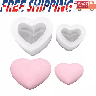 1pcs 💓 Crystal Heart Silicone Mould Memorial Keepsake Resin Love Hug White Uk • £5.97