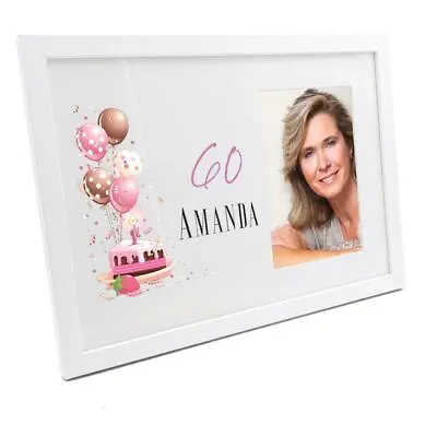 £14.99 • Buy Personalised 60th Birthday Gifts For Her Photo Frame WFM-129