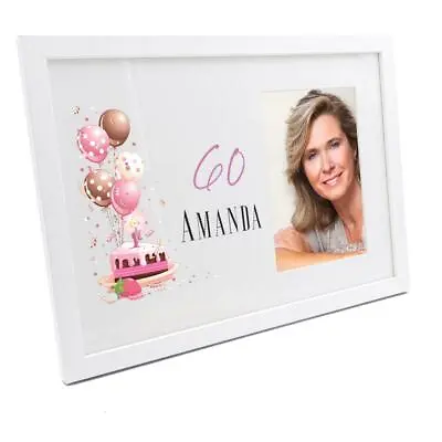 Personalised 60th Birthday Gifts For Her Photo Frame WFM-129 • £15.99