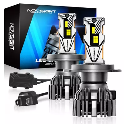 NOVSIGHT 9003 HB2 H4 LED Headlight Globes 140W 30000LM 6500K Super Power Hi/Low • $54.99