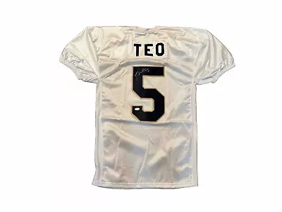 Manti Teo Te'o Signed Notre Dame Figting Irish (Away White) Jersey JSA • $324.99