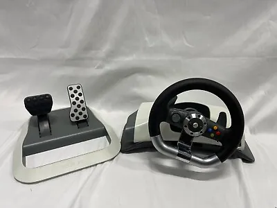 Microsoft Xbox 360 Racing Wheel With Force Feedback & Pedals (No Charge Cord) • $69.99