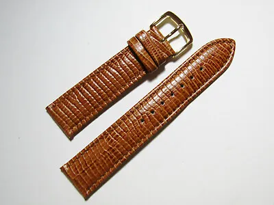 Hadley Roma MS716 18mm Brown Calfskin Lizard Grain Men's Watch Strap • $17.95