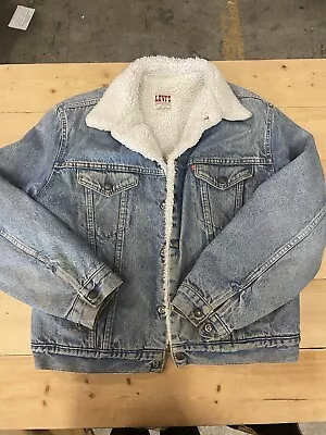 Sherpa Lined Levi’s Denim Jacket • $45