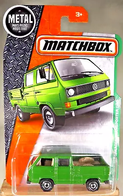 2016 Matchbox 95/125 Explorers VOLKSWAGEN TRANSPORTER CAB Green With BedMaterial • $11