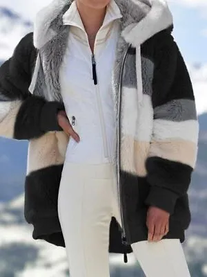 £18.90 • Buy  Women's Warm Long Coat Fur Collar Hooded Jacket Slim Winter Parka Outwear