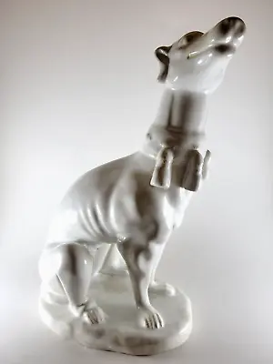 Italian Whippet Greyhound Dog Ceramic Pottery Figurine Statue Numbered • $48.99