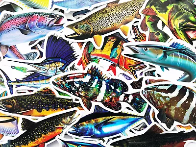 $5.69 • Buy 50 Fish Aquarium Ocean Stickers Fishing Decals Deep Sea Pack Set Lot 