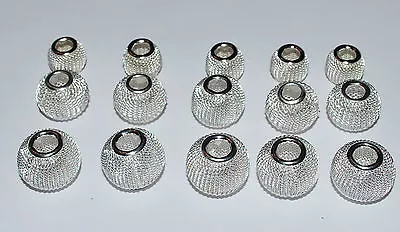 20pcs Mesh Round Net Beads Spacers 20mm - Black Gold Silver Pink Blue • $12.99