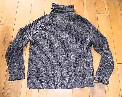 Fisherman's Jumper Polo Roll Neck Abercrombie & Fitch M Chest 40-42  Grey Marl • £2.99