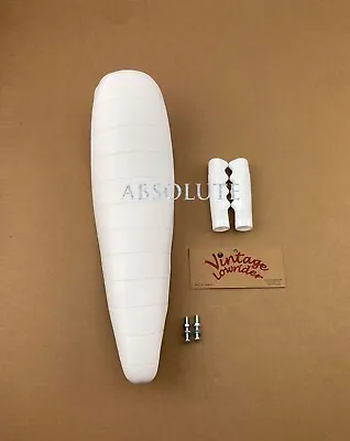 Vintage Lowirder Solid White Banana Seat W/ Lowrider White Grips For 20  Bike • $37.43