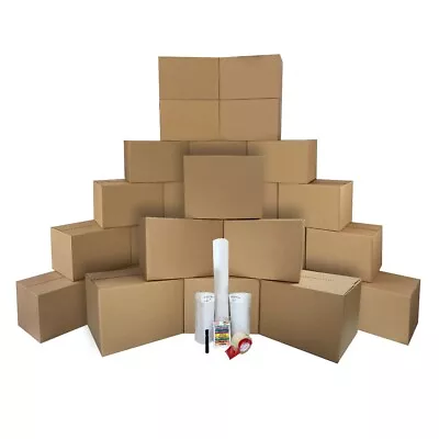 UBMOVE Moving Boxes 2 Room Bigger Smart Moving Kit 28 Boxes Tape & More • $102.85