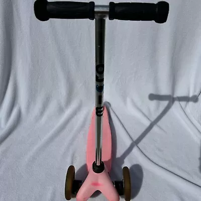 Micro Scooter Mini Classic 3 Wheel Safety Scooter In Pink Max 20kg Good Cond • £26.99