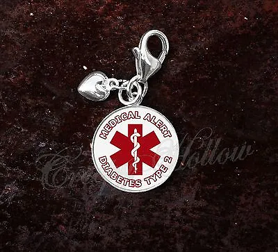 Choose Medical Alert Message Sterling Silver Charm • $36.50