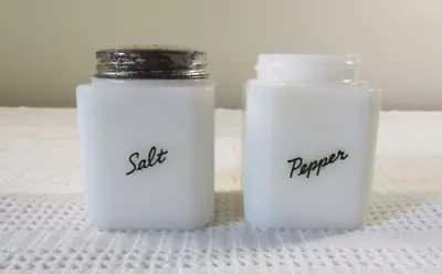 Vintage Tipp Milk Glass Salt And Pepper Shakers – One No Lid U.s.a. • $8.99