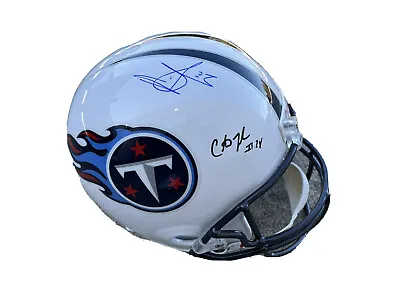 Chris Johnson & Vince Young Signed Tennessee Titans Full Size Helmet BECKETT BAS • $374.99