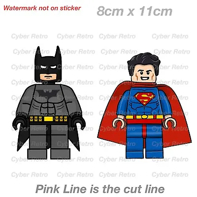 Lego Batman & Superman Super Hero Funny  Sticker  • $7