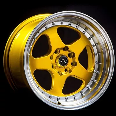 JNC Wheels Rim JNC010 Candy Gold Machined Lip 16x8 4x100/114.3 ET25 • $195.27