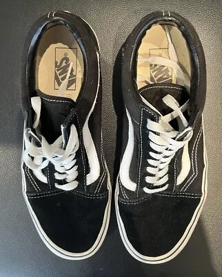 Vans Old Skool Black White Low Skate Shoes Mens US 8.5 Women’s US 10 School 41 • $40