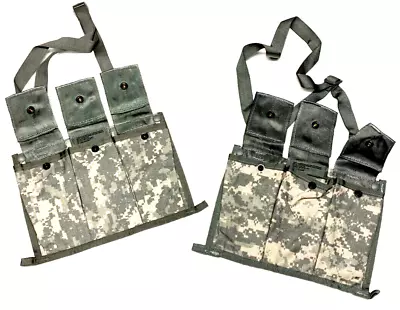 2 ACU Bandoleer Pouch 6 Mag MOLLE Magazine Military Army Pouches Camo MINT • $13.79