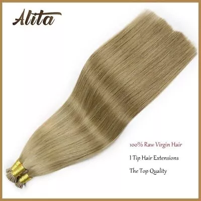 Raw Virgin Stick I Tip Human Hair Extensions Straight Fusion Keratin Capsules • $151.96