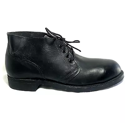 Addison Ankle Boot Shoe 8 XN Military Biltrite Steel Toe Black 60400 Vintage Men • $75.20