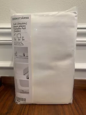 New ! IKEA ÖKENSTJÄRNA Sheet Set White  Full (Double)  600 CT  Cotton 204.345.92 • $50