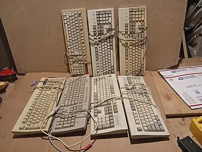 Lot Of 7 Vintage Computer Desktop Keyboards Chicony KB-5911 Keytronic LT Classic • $79.99