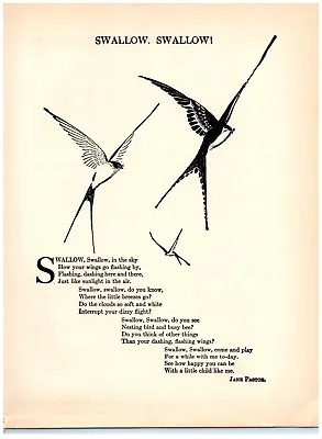  Vintage BOOK Print 1920's Art Deco Childrens Graphic-Swallow In The Sky • $14.95
