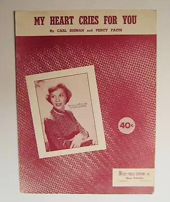 My Heart Cries Out For You Sigman/Faith Ft Dinah Shore 1950 Sheet Music • $4.49