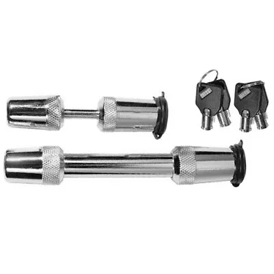 $63.99 • Buy Trimax Stainless Steel 5/8  Hitch Receiver Pin & 7/8 W Trailer Coupler Lock Set