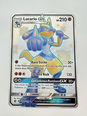 Pokémon TCG Lucario GX Hidden Fates Sv64/Sv94 Holo Full Art NM/MT • $19.99