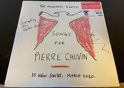 The Mountain Goats Songs For Pierre Chuvin Signed Pink Swirl Colored Vinyl LP • $274.99