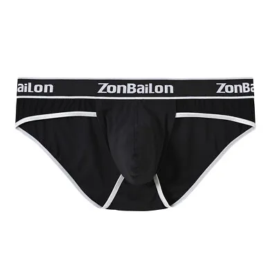 Mens Briefs Sexy Underpants Bamboo Comfort Soft Pouch Panties Black Classic • $27.99