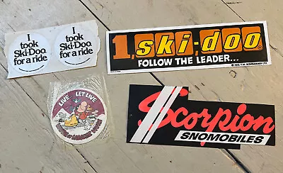 4 Vintage Snowmobile Stickers From Estate Collection 131 • $25