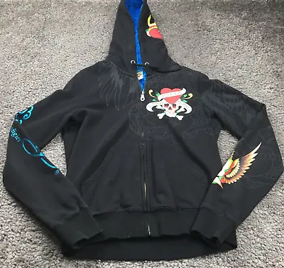 Ed Hardy Christian Audigier Mens Hoodie Size M Black Love Kills Slowly NWOT • $67.14