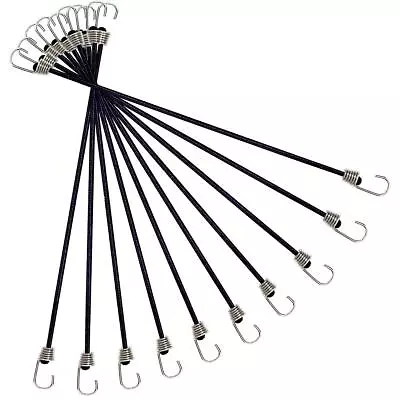 10 Pack Mini Bungee Cords With Hooks 9 Inch Rubber Stretchy Bungee Cords Wit... • $17.24