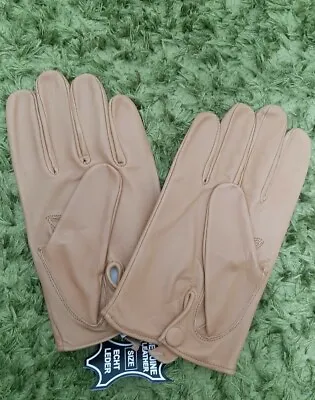 Leather Sheepskin Gloves Tan (Men) • £17.95