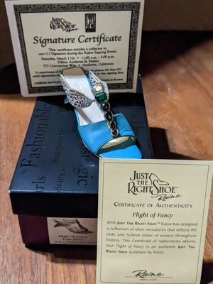 $18.95 • Buy Just The Right Shoe By Raine 2000  Flight...Fancy  SIGNED By Artist #25208 NIB