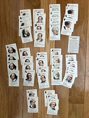 Vintage Whitman The Authors Game 42 Cards No Box • $11.99