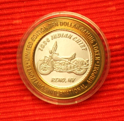 $19.95 • Buy $10 Gaming Token, 1999 RENO/TAHOE International Airport. 1934 INDIAN CHIEF