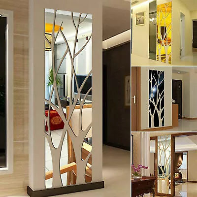 3D Mirror Art Removable Wall Sticker Acrylic Mural Decal Home Living Room Decor • $13.48