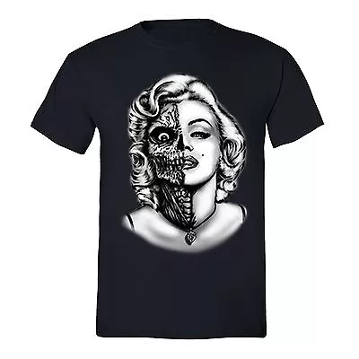 Marilyn Monroe T-shirt Sugar Skull Zombie Halloween Day Of Dead Dia Muertos Tee • $18.49