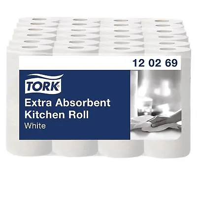 Kitchen Roll 2-Ply Cleaning Hand Wipes Paper Towel Rolls Strong Absorbent Tissue • £4.99