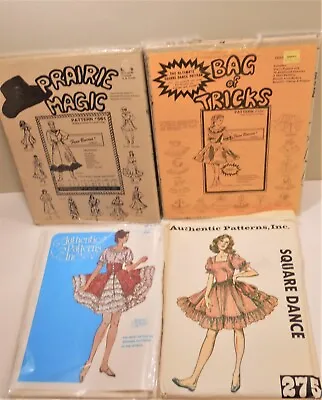 4 Large Pattern Packs SQUARE DANCE Costumes Bag Of Tricks Fann Burrus& Authentic • $24.95