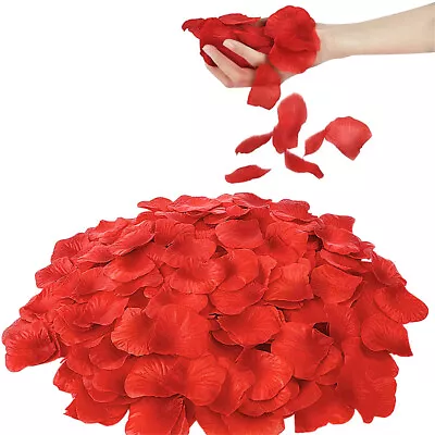 100-4000x Fake Red Rose Petals Confetti Table Decorations Wedding Valentines Day • £3.51