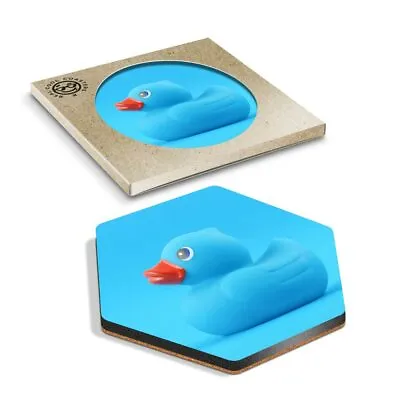 1 X Hexagon Coaster - Blue Toy Duckling Bath Time Baby Boy #16702 • £4.99