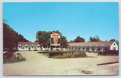 Mitchell South Dakota~Flamingo Motor Court~Roadside~1950s Postcard • $3.50